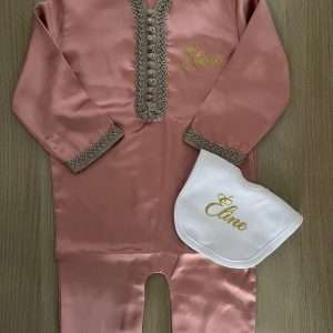 Jabador rose satiné 12-18 mois ELINE